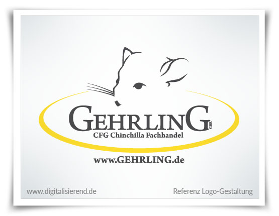 Logo, Gestaltung, Referenz, Gehrling, Chinchilla Fachhandel, digitalisierend, Dirk Neumann, Hallo AD