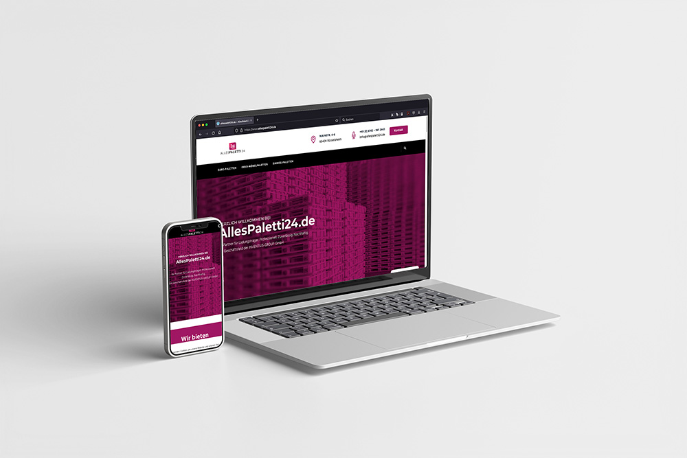 Design und Umsetzung einer Homepage für ein Palettenfachhandel