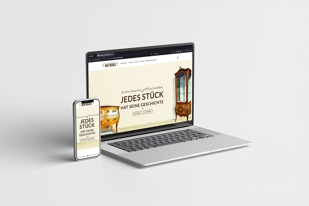 Design und Umsetzung einer Webseite mit Kleinanzeigen-Darstellung statt einem Shop