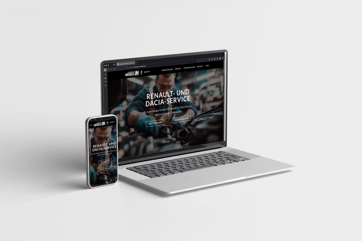 Design und Umsetzung einer Homepage im Jahr 2025 für das familienfreundliche Autohaus Höckels