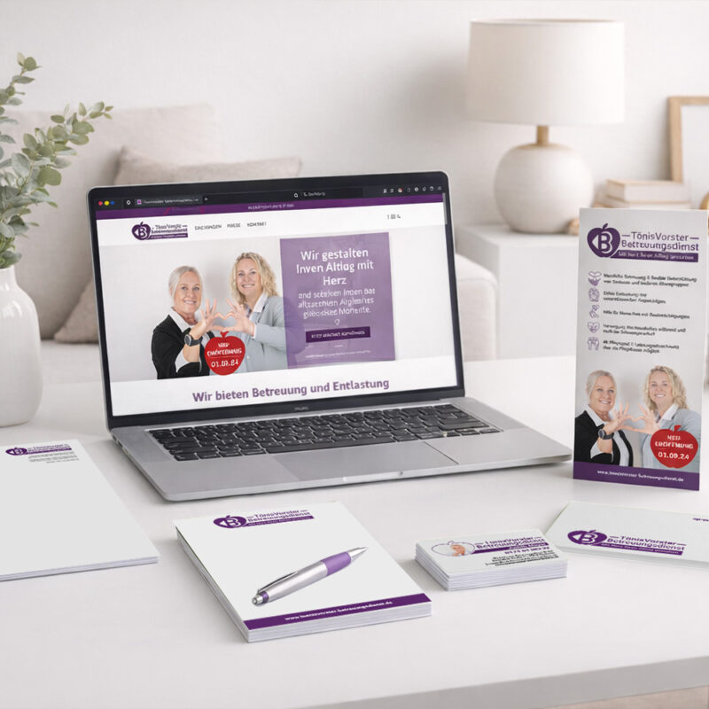 Tönisvorster Betreuungsdienst ist ein treuer Kunde von Dirk Neumann digitalisierend