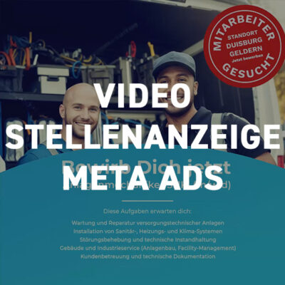 Video Stellenanzeige Meta Ads: Wie eine musikalische Video-Jobanzeige über Meta Ads günstigen Bewerber-Traffic erzeugt: Case Study mit 0,18 € CPC und klarer Skalierungsstrategie.